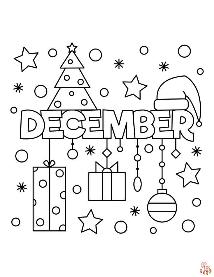 Get festive with december coloring pages for kids