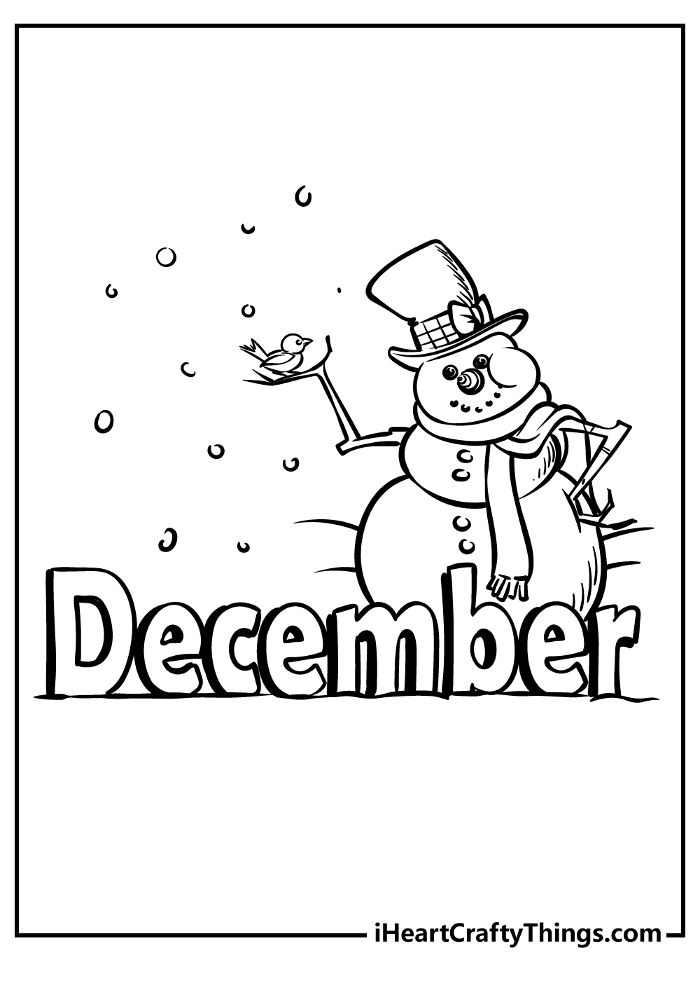 December coloring pages free printables