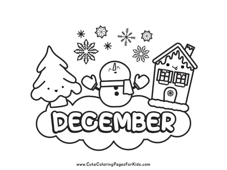 December coloring pages free printable coloring sheets