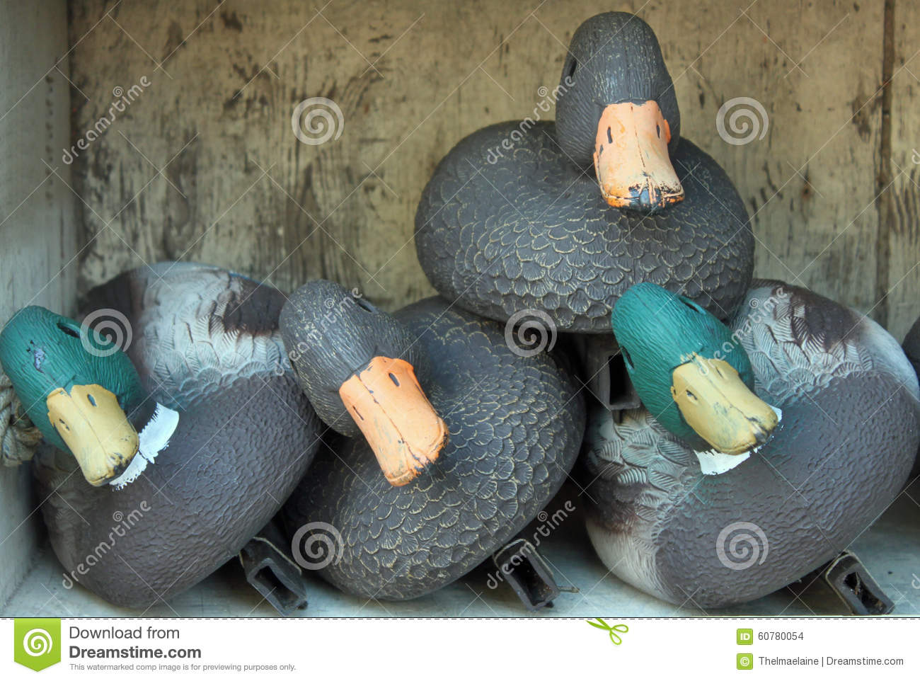 Duck decoys stock photos