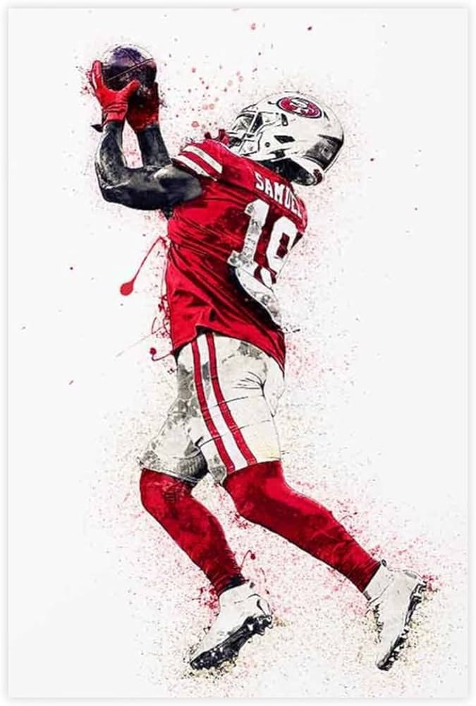 Bavien deebo samuel poster football art canvas poster bedroom decor sports landscape office room decor gift unframexinchxcm posters prints