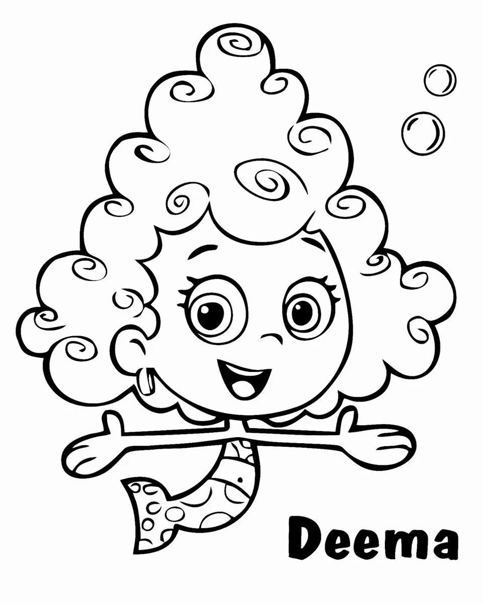 Bubble guppies deema wall art del