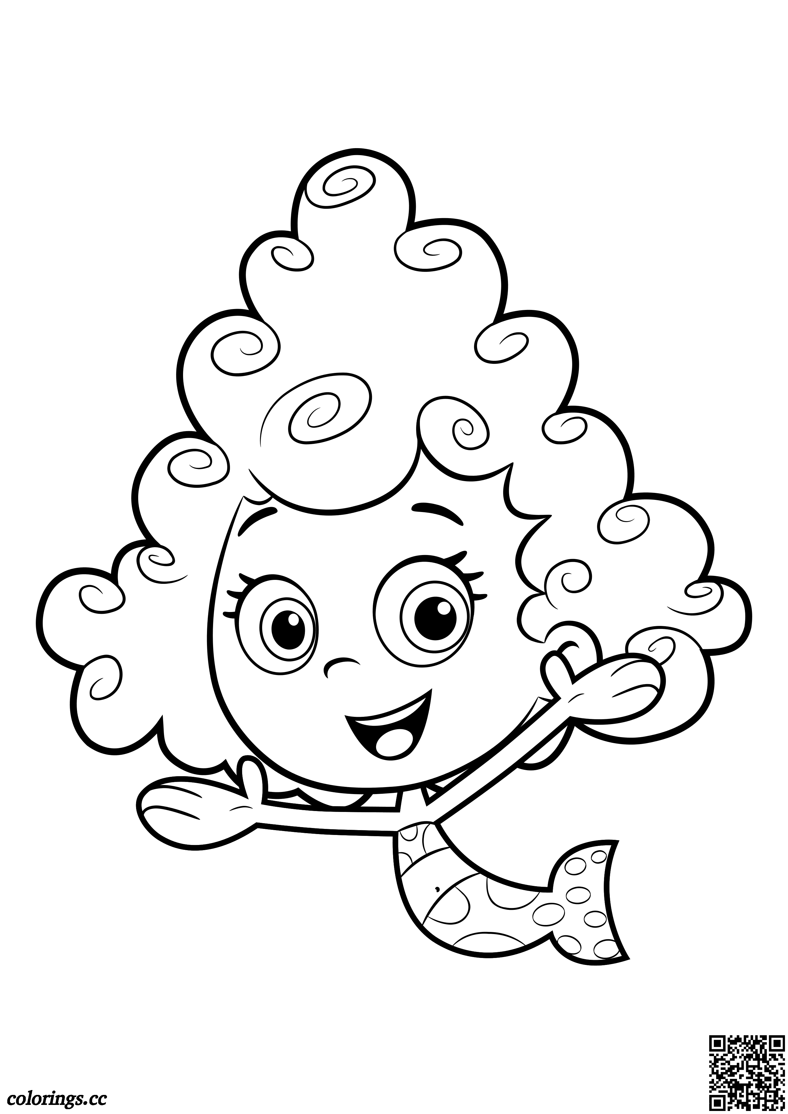 Deema coloring pages guppies and bubbles coloring pages