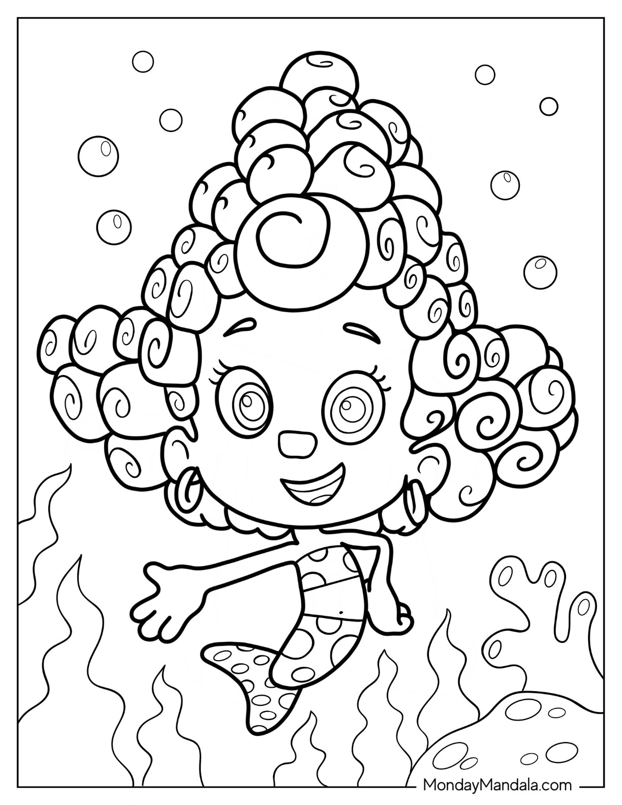 Bubble guppies coloring pages free pdf printables