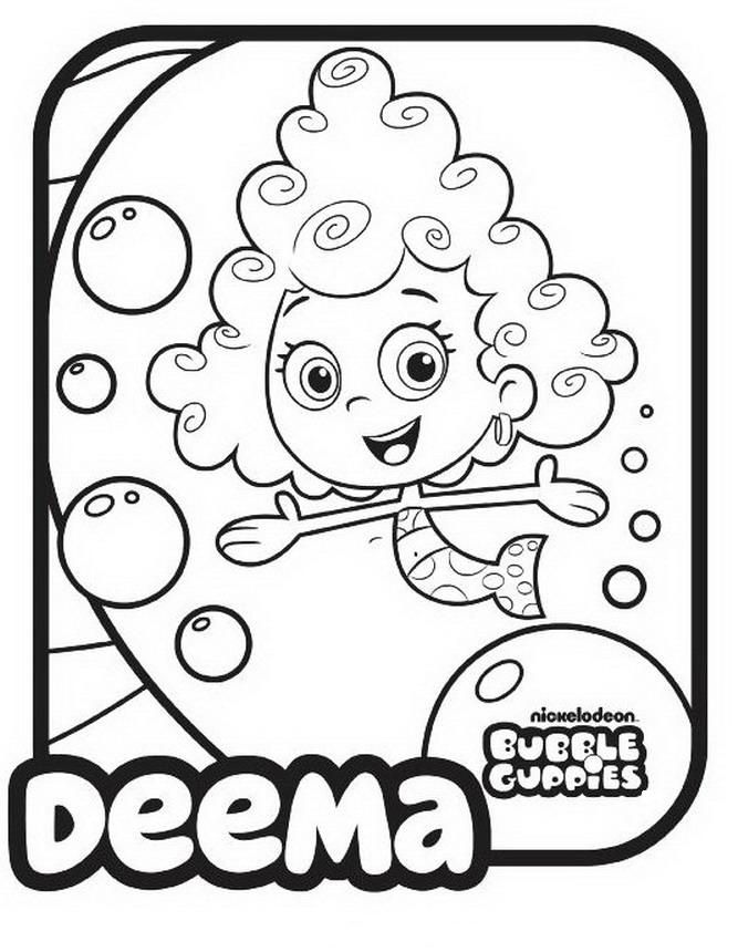 Bubble guppies coloring pages