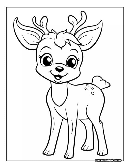 Reindeer coloring pages