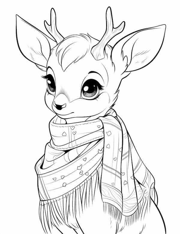 Enchanting deer coloring pages for kids and adults