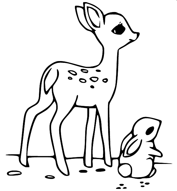 Deer coloring pages printable for free download