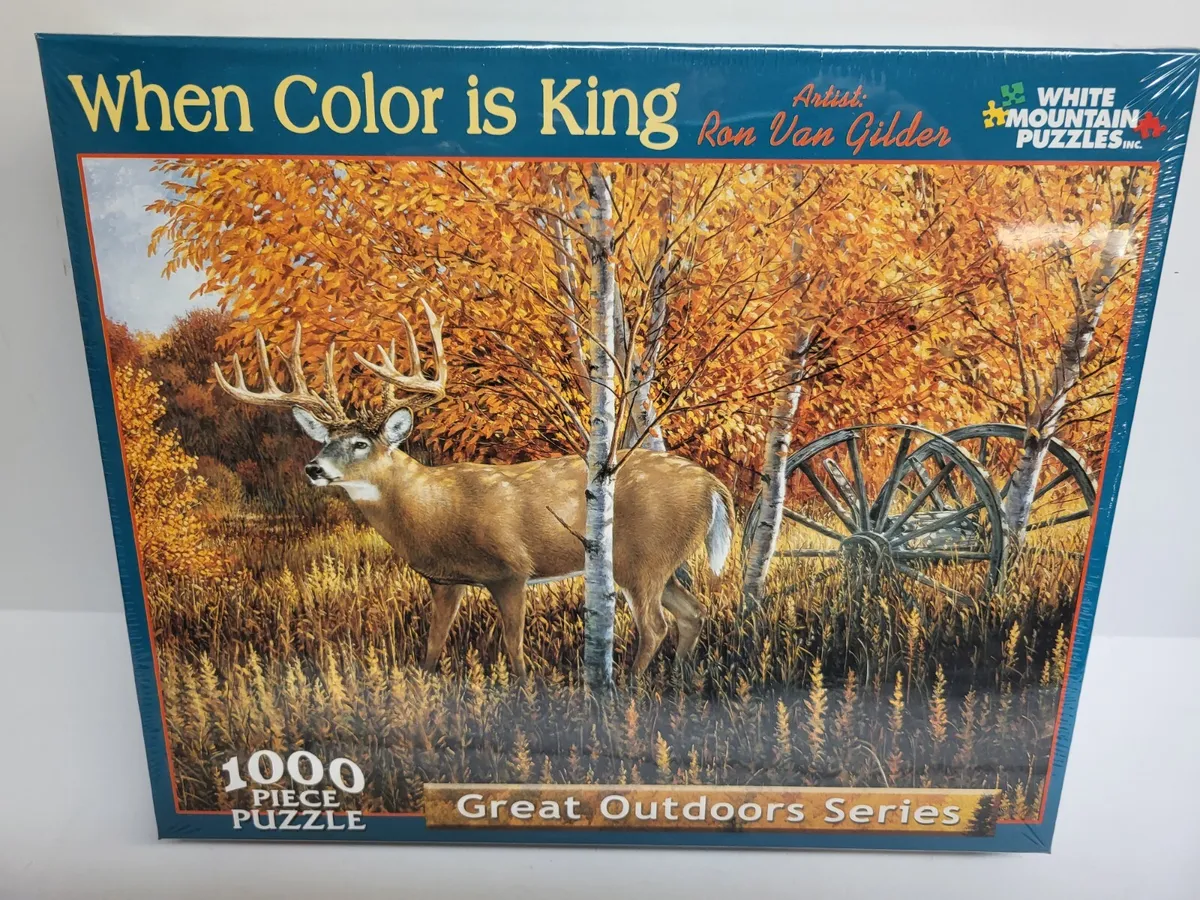 White mountain puzzle outdoor series ron van gilder when color is king deer