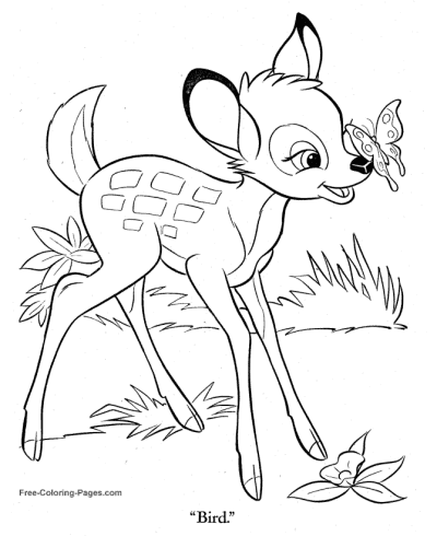 Bambi coloring pages for kids cartoon coloring pages deer coloring pages coloring pages