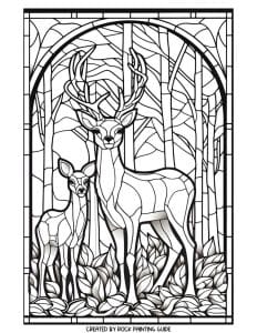 Free stained glass fall coloring pages for adults