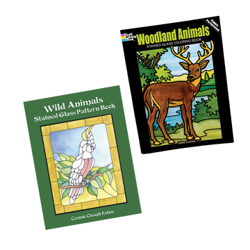 Stained glass coloring books