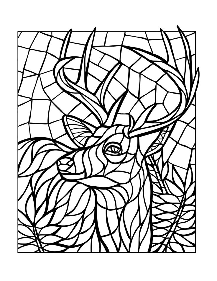 Printable coloring pages mosaic drawing coloring pages mosaic