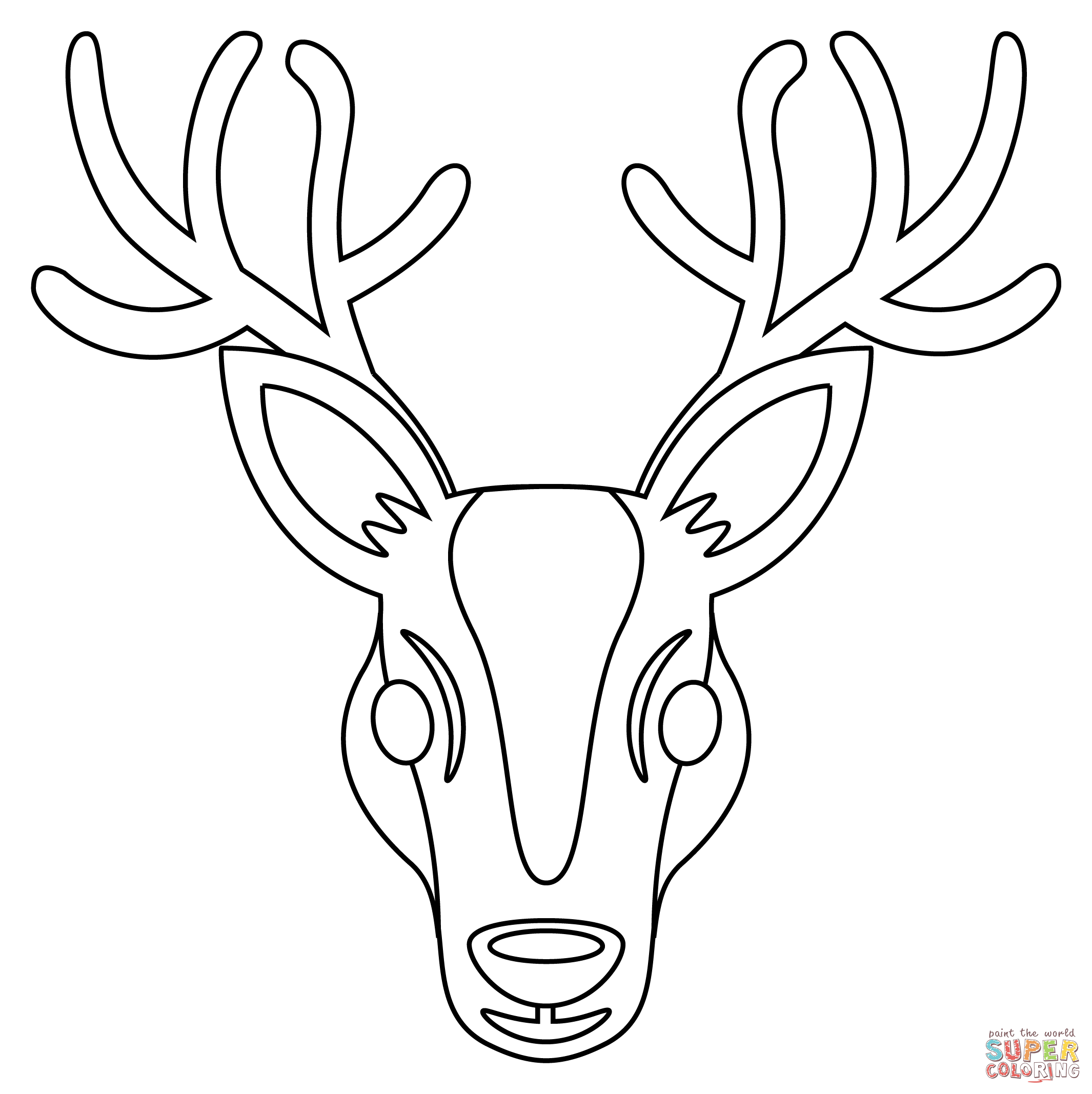 Deer face coloring page free printable coloring pages