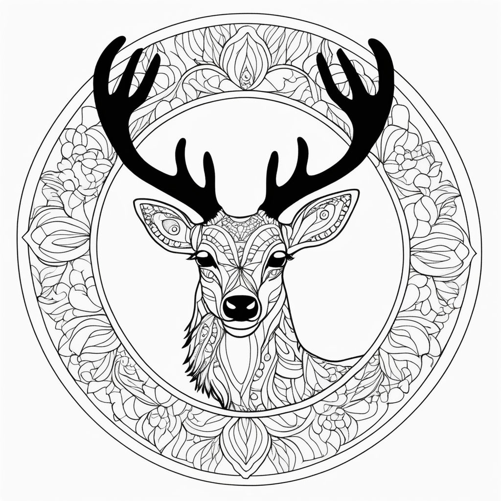 Clean lines and curves to emphasize the shape and form of the deer or stag