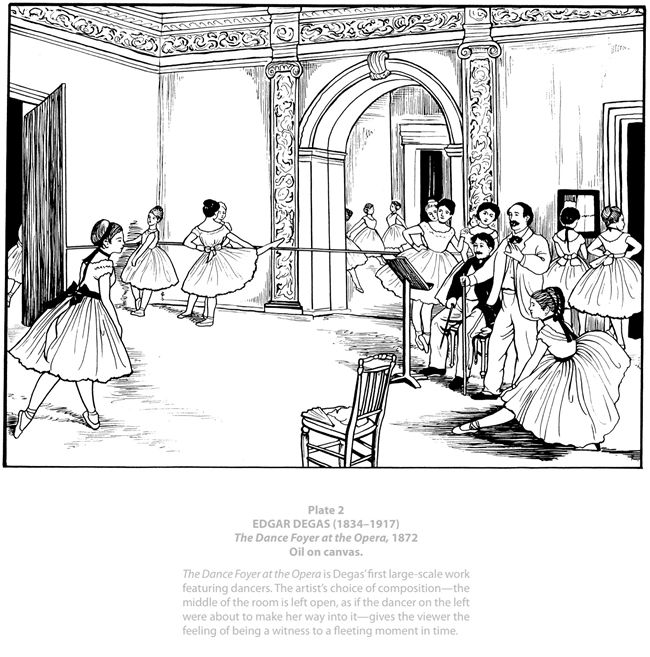 Wele to dover publications degas paintings dance coloring pages coloring pages