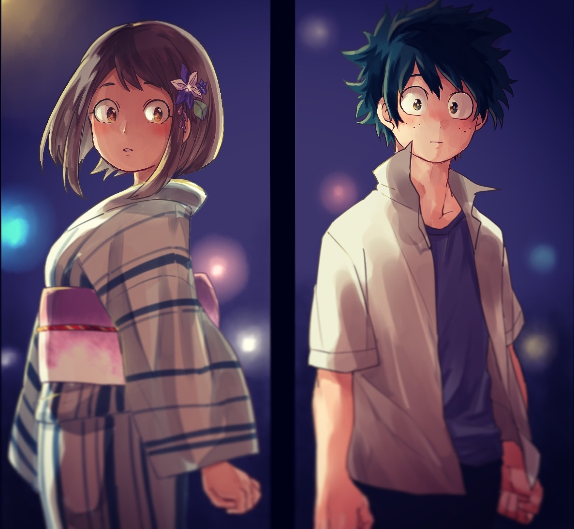 Ochako and izuku by éæé