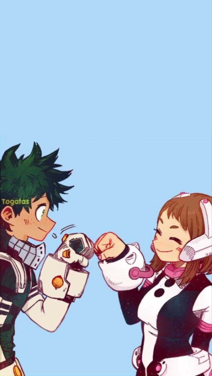 Uraraka ochako y midoriya izuku personajes fondos de pantalla estrellas