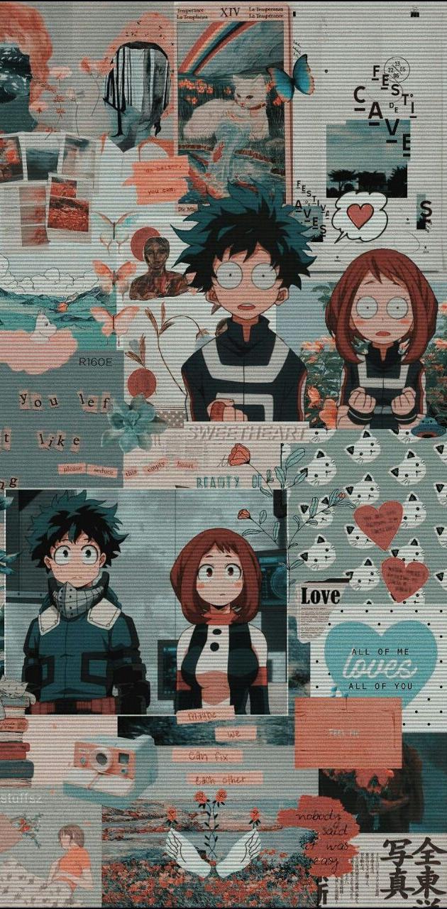 Deku and uraraka wallpaper by alexblasko