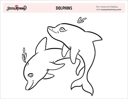 Dolphin coloring pages for kiddos to dive into