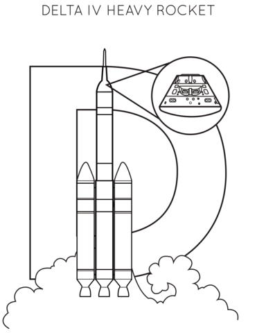 D is for delta iv heavy rocket coloring page free printable coloring pages
