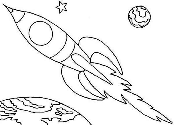 An illustration of the space rocket coloring page kids play color space coloring pages coloring pages super coloring pages