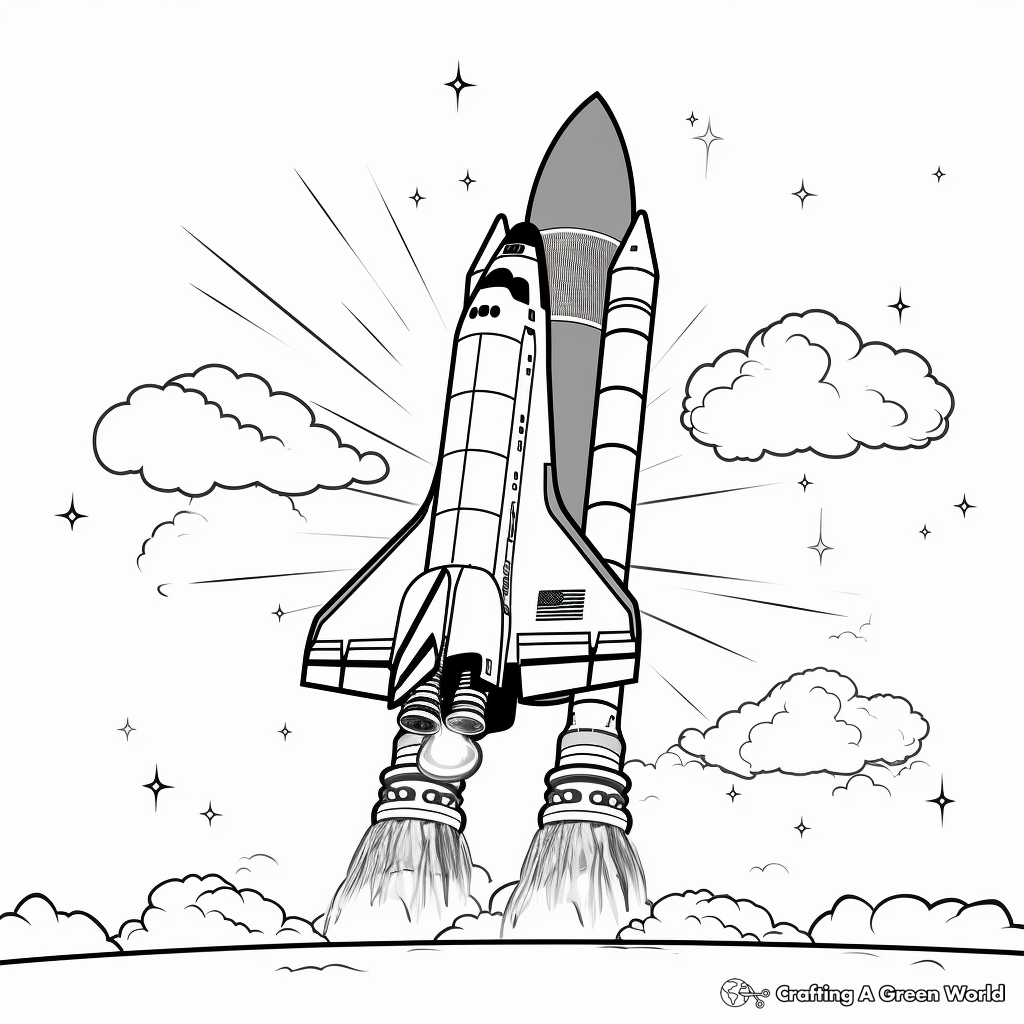 Rocket coloring pages
