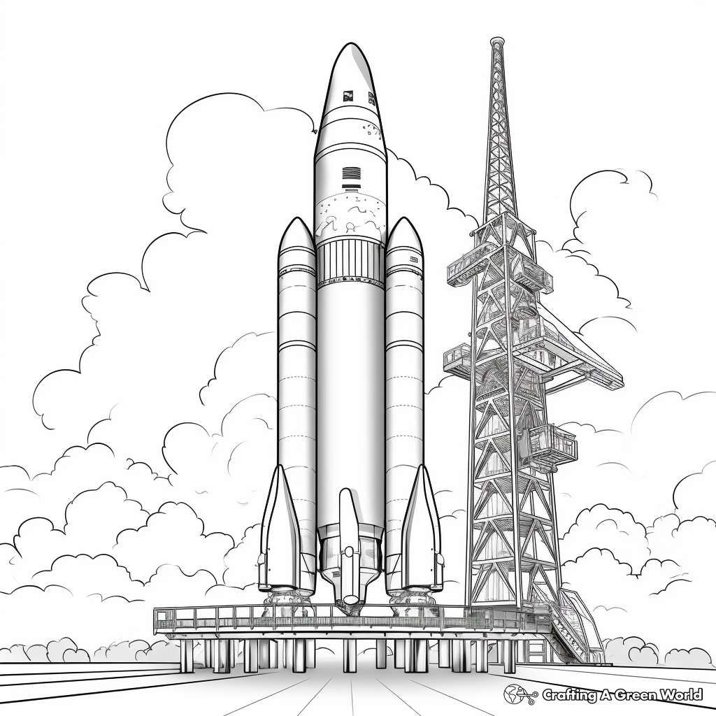 Rocket coloring pages