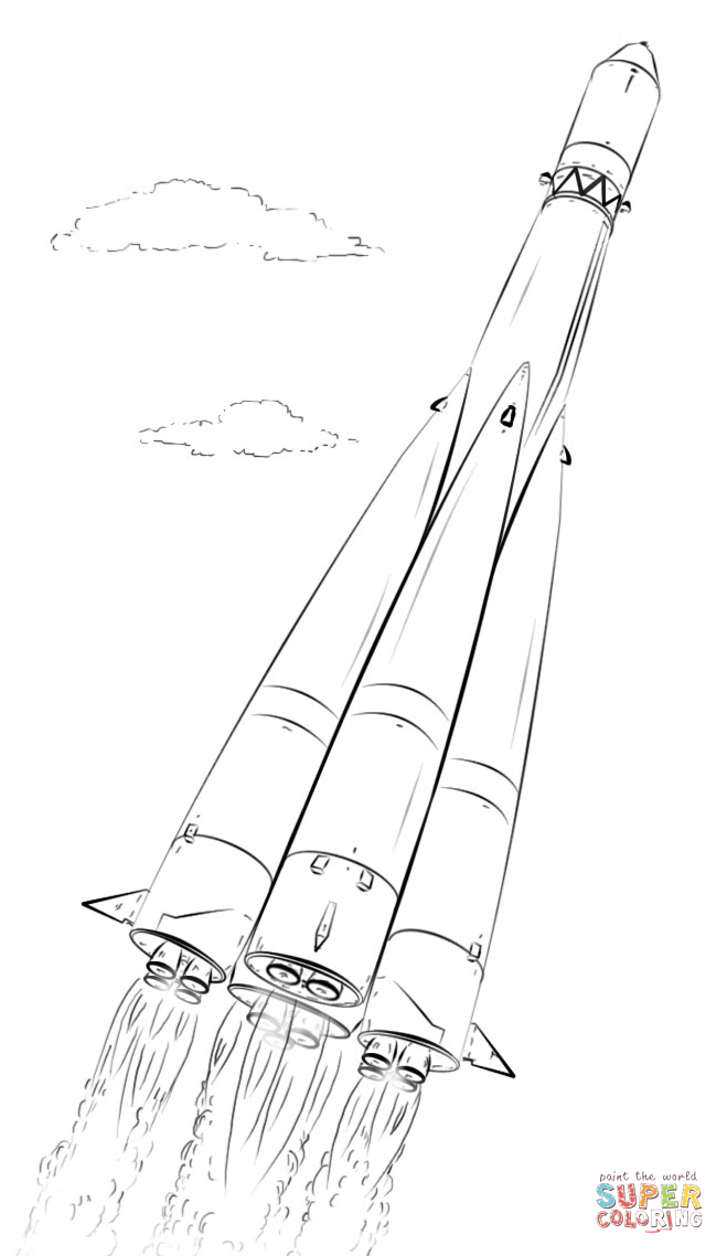 Space rocket coloring page free printable coloring pages