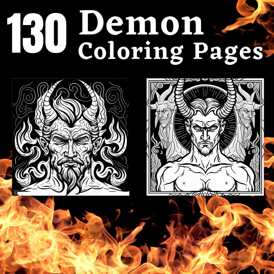 Demonic coloring pages printable coloring book