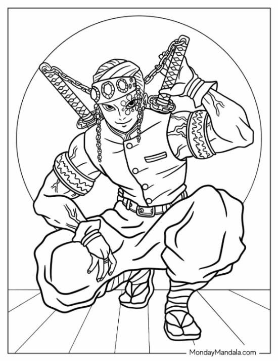 Demon slayer coloring pages free pdf printables coloring pages coloring books free printable coloring pages