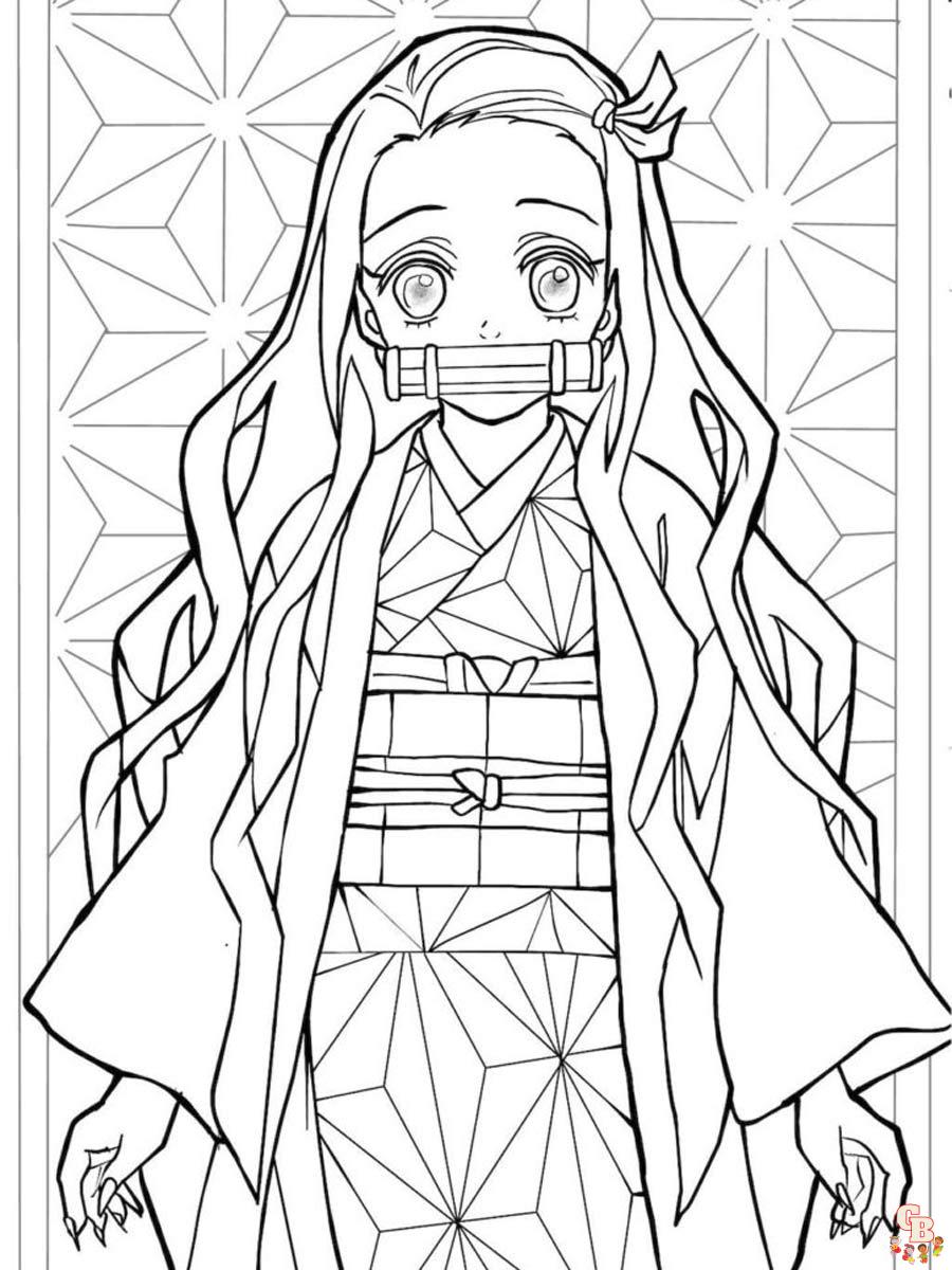 Demon slayer coloring pages printable free and easy