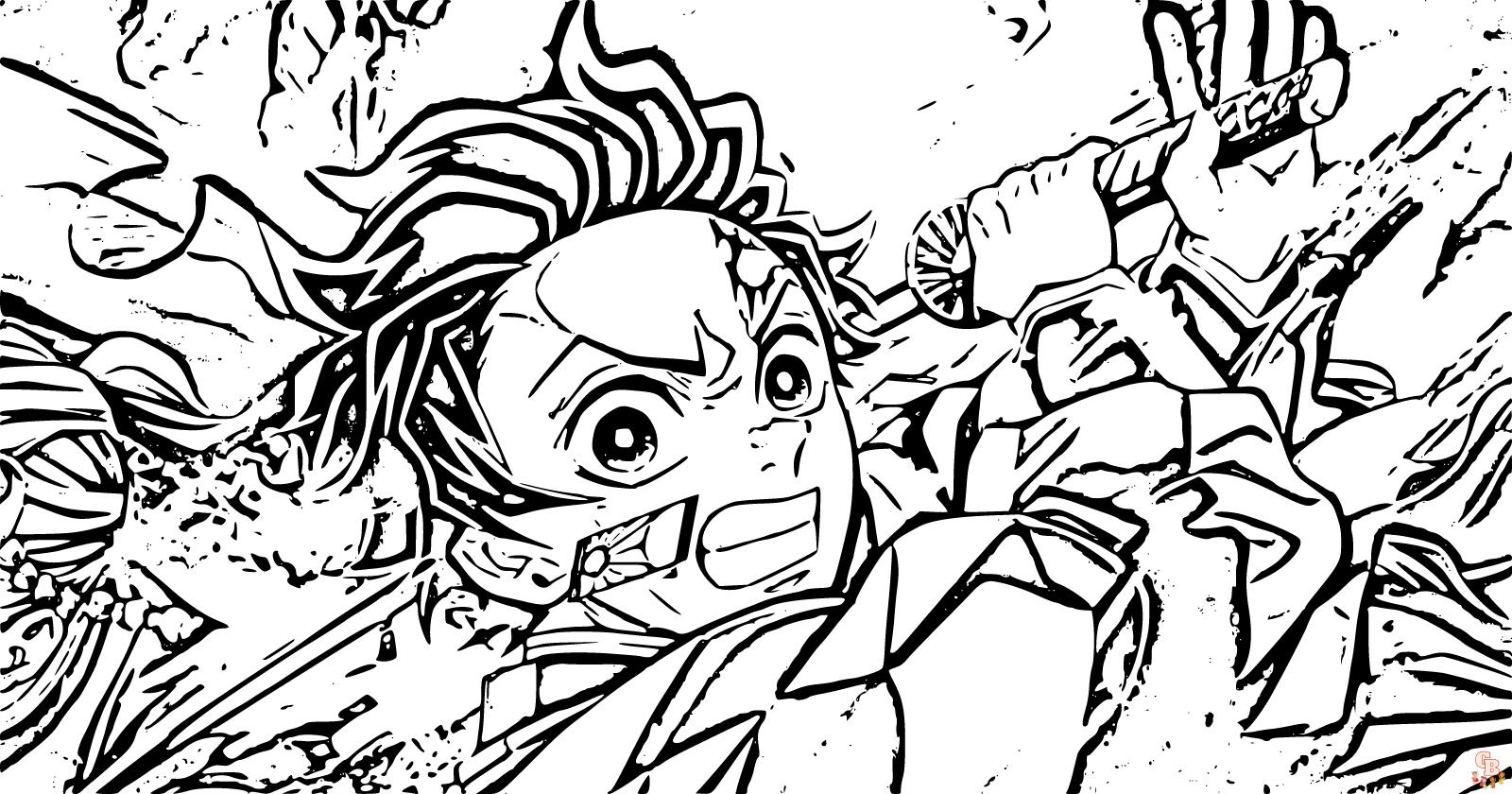 Demon slayer coloring pages printable free and easy