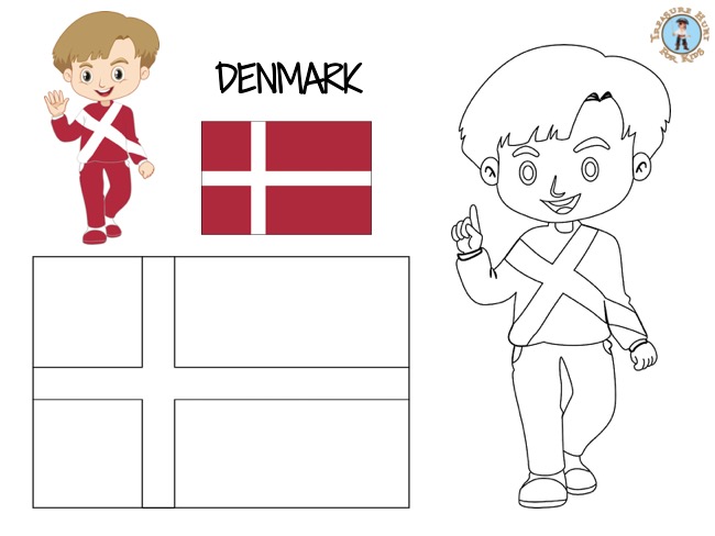 Denmark coloring page