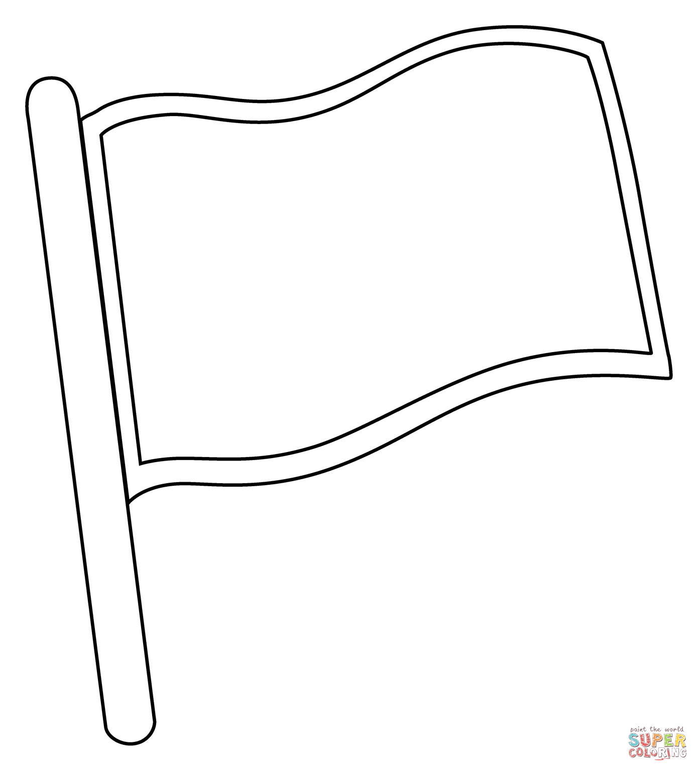 Black flag emoji coloring page free printable coloring pages