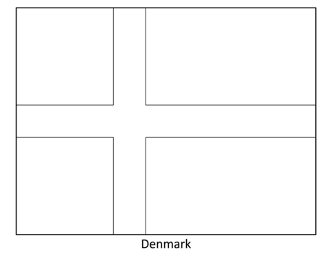 Flag of denmark coloring page free printable coloring pages