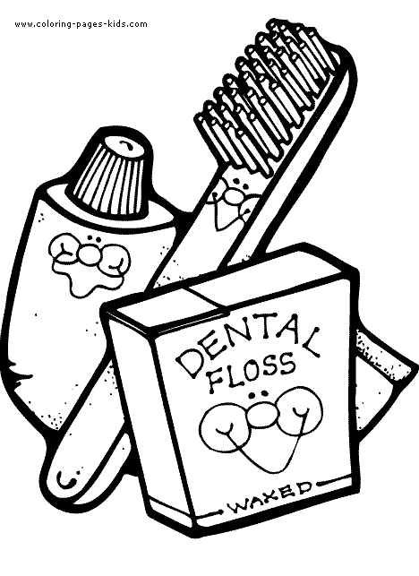 Dental health coloring pages