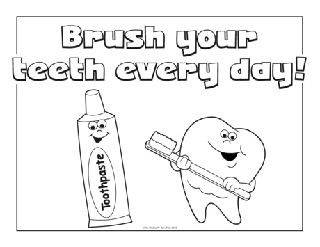 Bonus dental health coloring page lesson plans