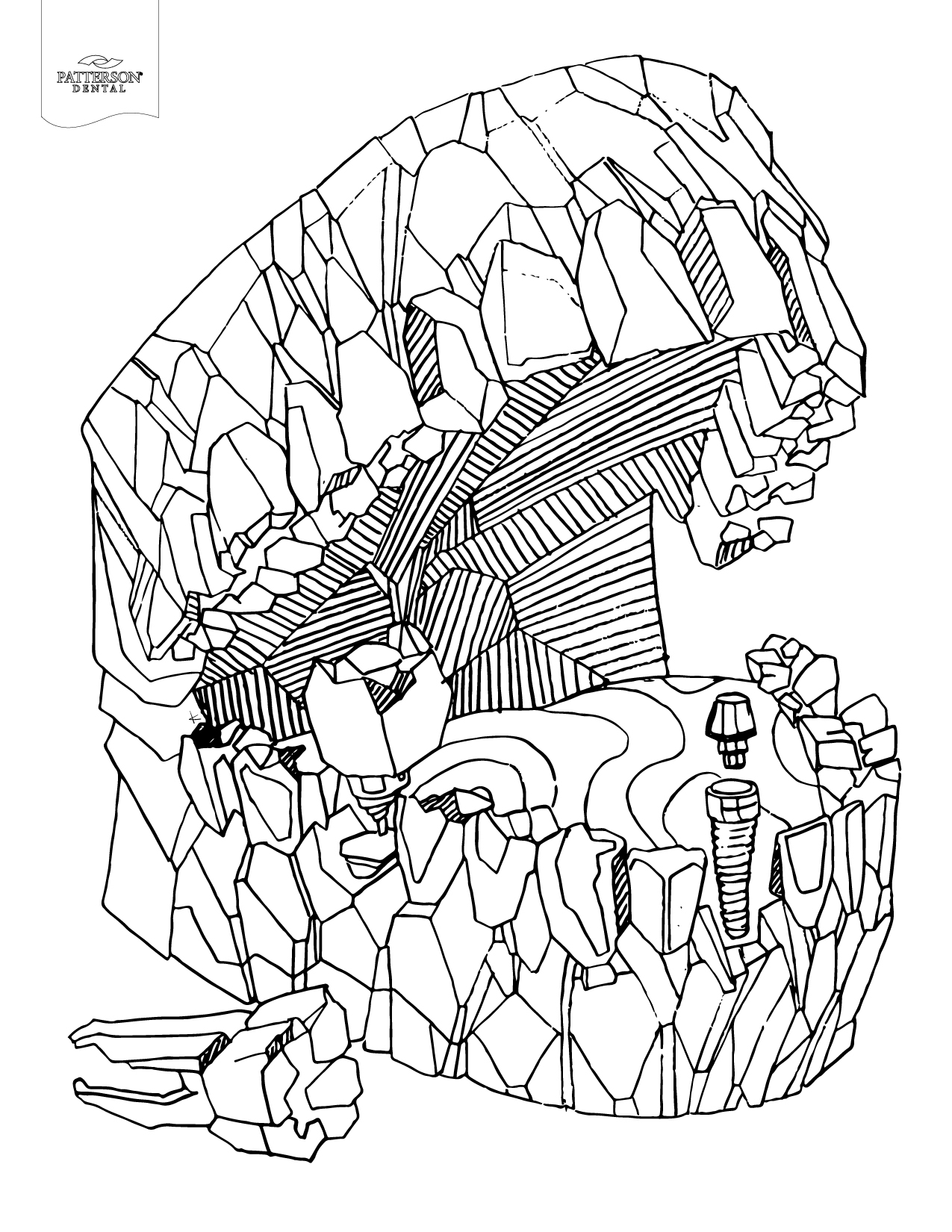 Toothy adult coloring pages printable