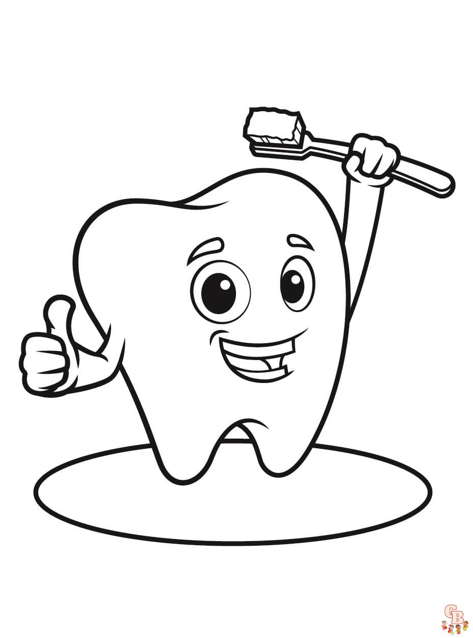 Printable dental coloring pages free for kids and adults