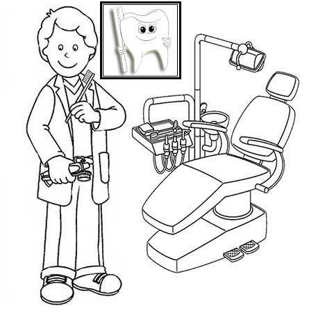 Dentist dental profession coloring pages preschool coloring pages coloring books preschool activities toddler