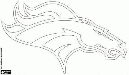 Denver broncos logo american football team in the afc western division denver colorado coloring pagâ denver broncos logo football coloring pages broncos logo