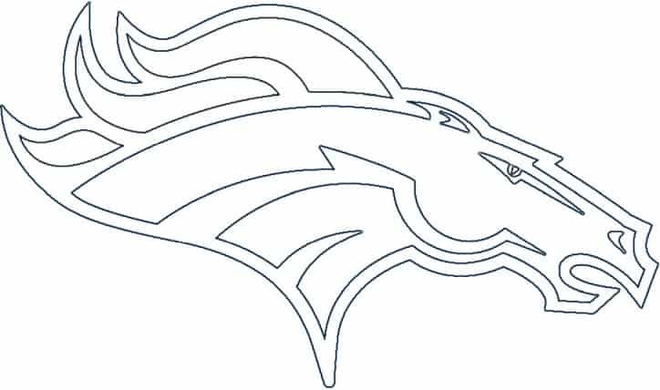 Denver broncos logo coloring page