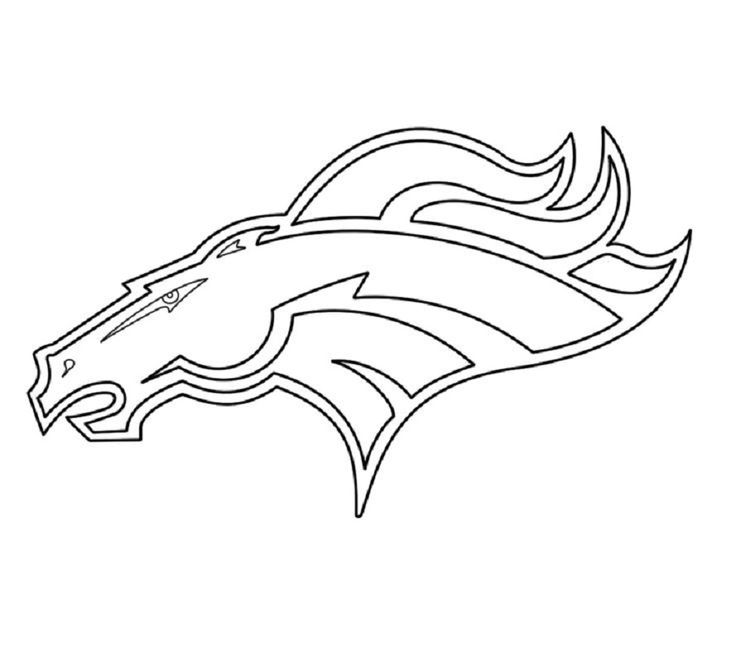 Denver broncos coloring pages educative printable coloring pages broncos logo sports coloring pages