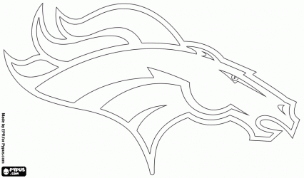 Denver broncos logo american football team in the afc western division denver colorado coloring pagâ denver broncos logo football coloring pages broncos logo