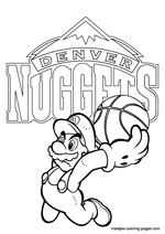 Denver nuggets nba coloring pages