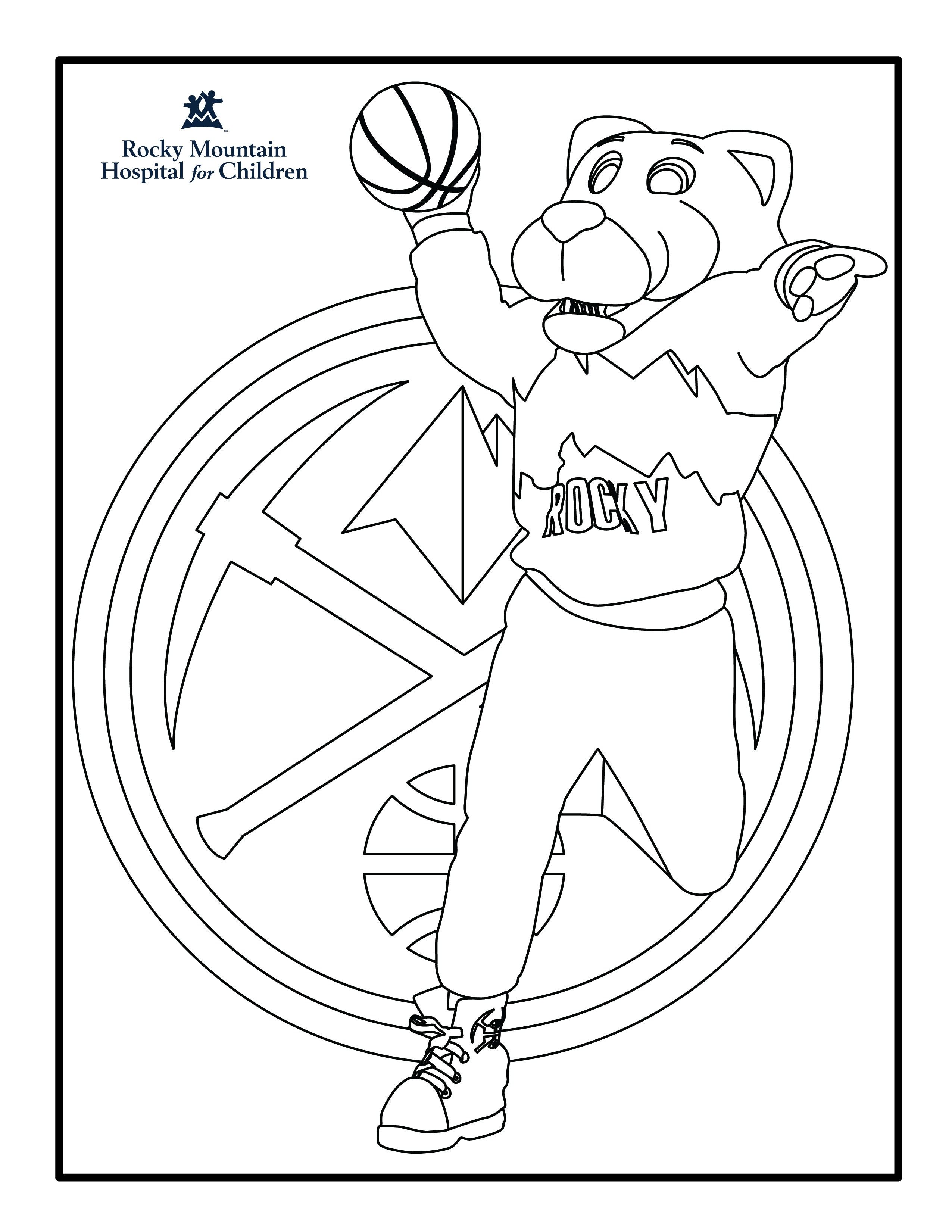 Denver nuggets coloring pages pdf to print