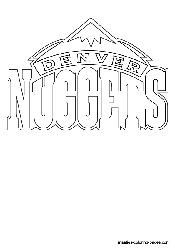 Nba denver nuggets logo coloring pages