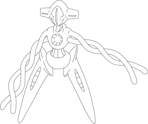 Deoxys pokemon coloring page free printable coloring pages