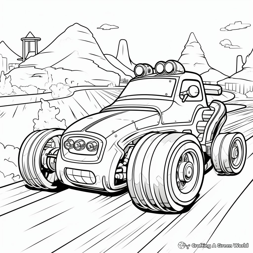 Derby car coloring pages